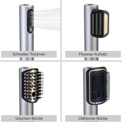 Babyliss AS6555E Air Wand Limited Edition Warmluftbürste (Anti-Frizz Technologie, Bürsten-Aufsatz, Volumen-Aufsatz, Fly-Away-Aufsatz, Aufbewahrungstasche, 3 Luftstrom- / 4 Temperaturstufen, Kaltstufe, 2,5m Salon-Kabel) Clearance