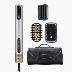 Babyliss AS6555E Air Wand Limited Edition Warmluftbürste (Anti-Frizz Technologie, Bürsten-Aufsatz, Volumen-Aufsatz, Fly-Away-Aufsatz, Aufbewahrungstasche, 3 Luftstrom- / 4 Temperaturstufen, Kaltstufe, 2,5m Salon-Kabel) Clearance