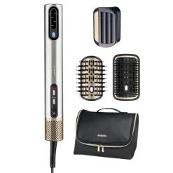 Babyliss AS6555E Air Wand Limited Edition Warmluftbürste (Anti-Frizz Technologie, Bürsten-Aufsatz, Volumen-Aufsatz, Fly-Away-Aufsatz, Aufbewahrungstasche, 3 Luftstrom- / 4 Temperaturstufen, Kaltstufe, 2,5m Salon-Kabel) Clearance