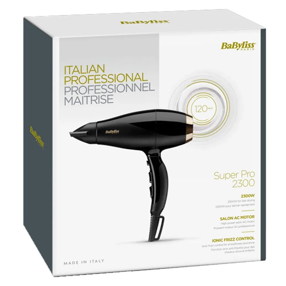 6714E 2300W Super Pro Haartrockner schwarz ^ Babyliss Clearance