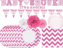 Babyparty-Set - It's a Girl (35-teilig) Es ist ein Mädchen Babypinkeln Gender Reveal Party ^ amscan Outlet
