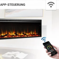 Elektrokamin Atalanta 72 - Einbaukamin mit Heizung 1500 W ^ BALDERIA