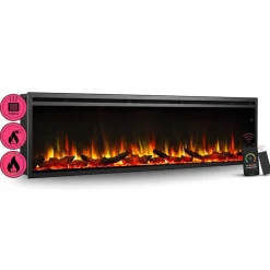 Elektrokamin Atalanta 72 - Einbaukamin mit Heizung 1500 W ^ BALDERIA