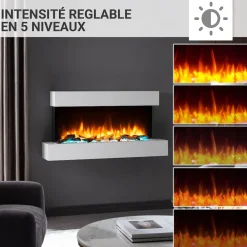 BALDERIA Elektrokamin Ignis - Wandkamin mit Heizung 2000 W, weiss Best