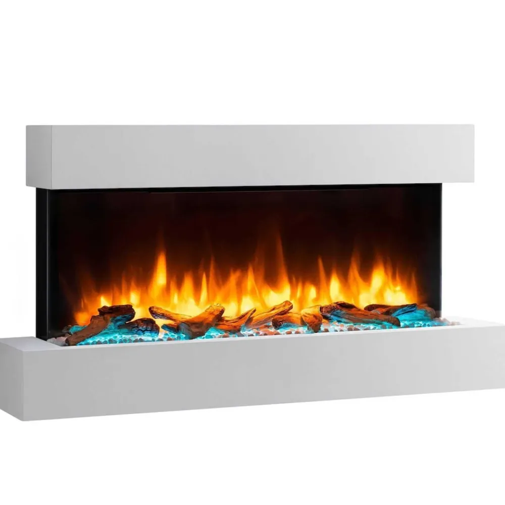 BALDERIA Elektrokamin Ignis - Wandkamin mit Heizung 2000 W, weiss Best