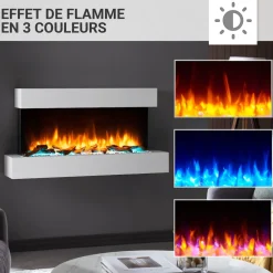 BALDERIA Elektrokamin Ignis - Wandkamin mit Heizung 2000 W, weiss Best