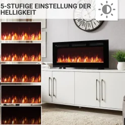 BALDERIA Elektrokamin  Leif 40 - Stand, Wand, Einbau, Heizung 1800 W Hot