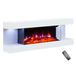 BALDERIA Elektrokamin  Lumina - Wandkamin mit Heizung 1800 W, weiss Sale