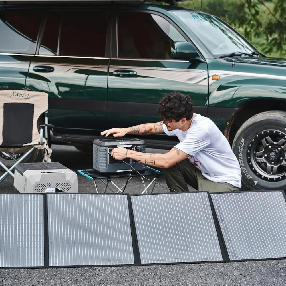 Power Set - Powerstation 500W mit faltbarem Solarpanel 60W ^ BALDERIA New