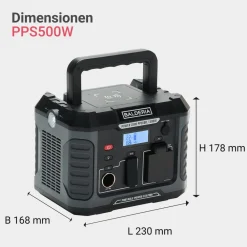Power Set - Powerstation 500W mit faltbarem Solarpanel 60W ^ BALDERIA New
