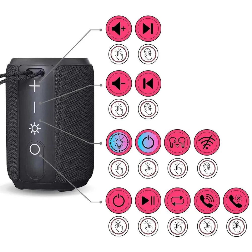Soundbox Smart Fire - Lautsprecher mit Knistersound, schwarz ^ BALDERIA Hot