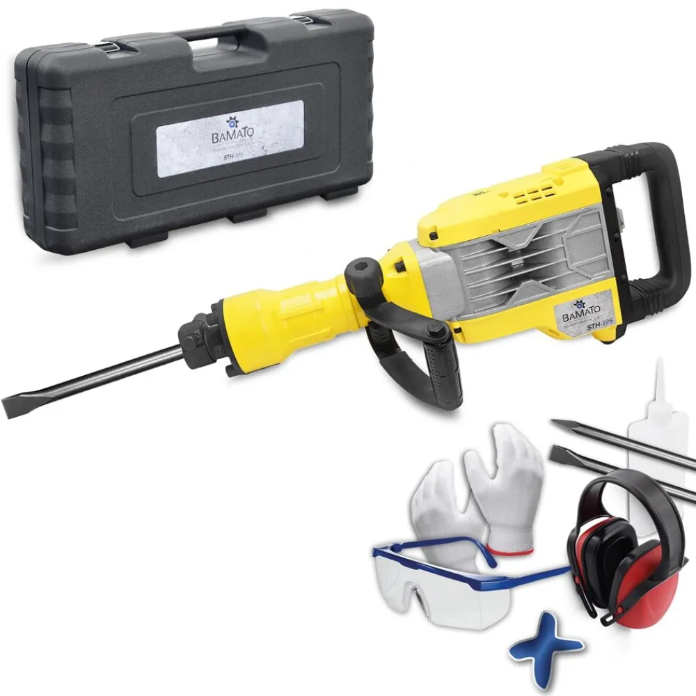 BAMATO Abbruchhammer STH-195 mit 7-tlg. Zubehörset