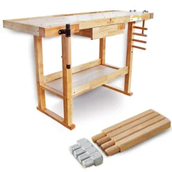 BAMATO Hobelbank WORK-1520 aus Massivholz Hot