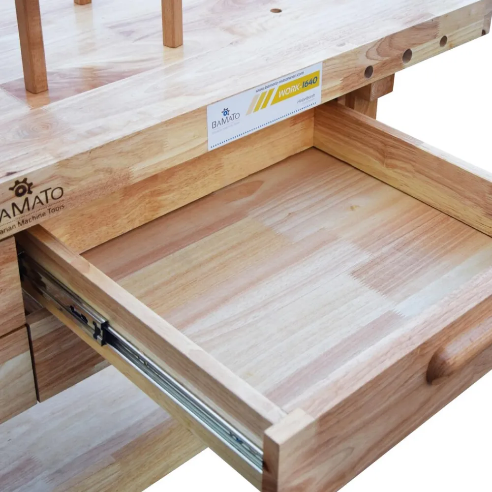 Hobelbank WORK-1640 aus Massivholz ^ BAMATO Online