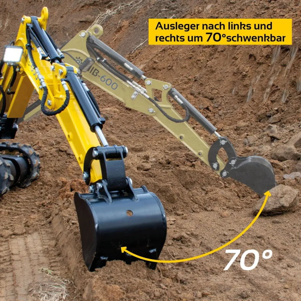 Minibagger MIB-600 inkl. Zubehörset ^ BAMATO Discount
