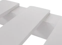 Bambus Pflanzenregal -Q34, Blumentreppe Blumenständer Pflanzentreppe, 2 Ablagen 100x90x50cm ~ weiß ^ MCW Discount