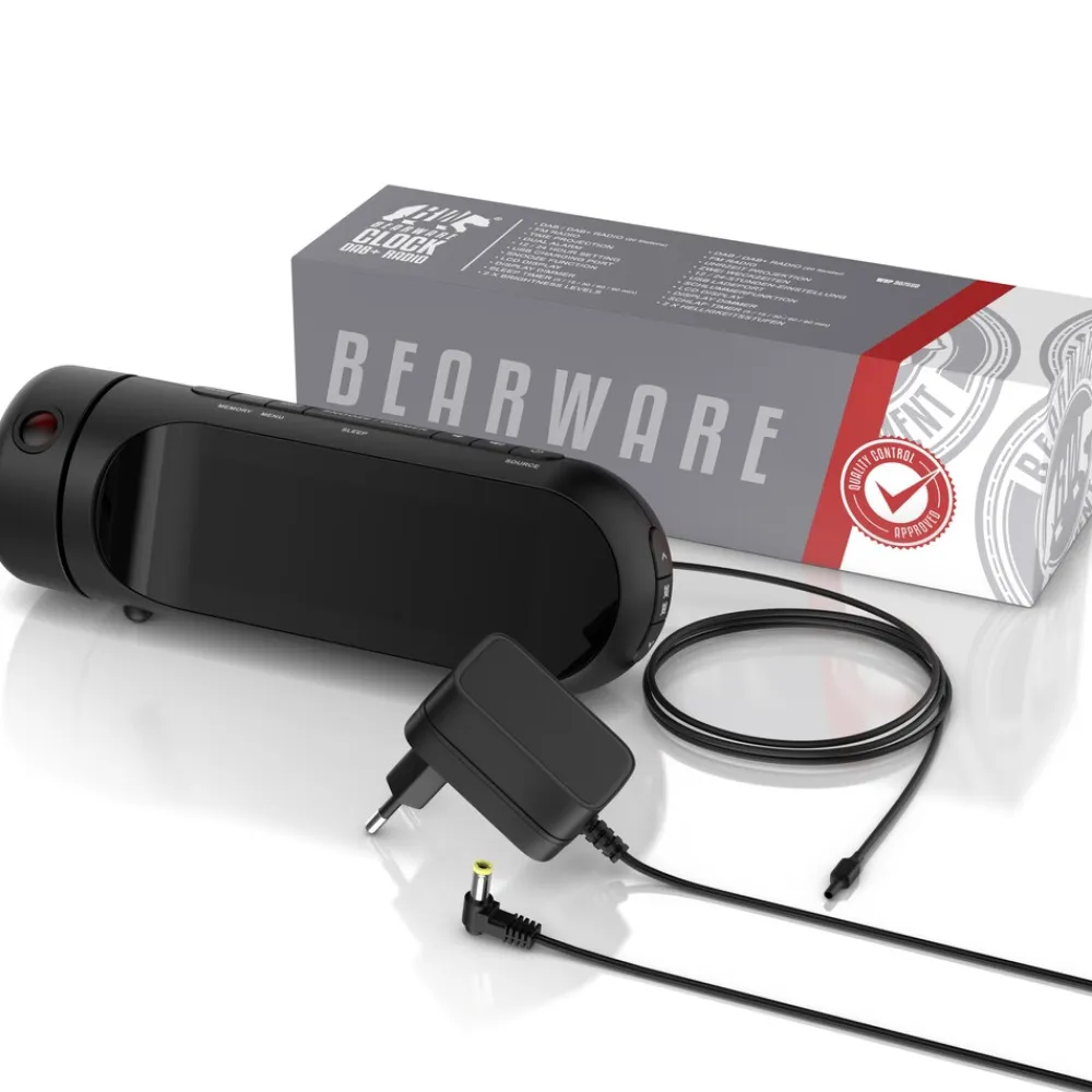 DAB+ Radiowecker mit Projektion - Küchenradio digital - FM und DAB/DAB + Radio mit je 20 Speicherplätzen - 16 Lautstärkestufen - Wecker ^ BEARWARE