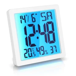 Digitalwecker, Licht, Temperatur, Luftfeuchtigkeit, Datum, Uhrzeit, Snooze, LCD, für Zuhause & unterwegs ^ BEARWARE Discount