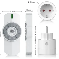 BEARWARE Funksteckdosen-Set für den Innenbereich 3x Funksteckdosen + Fernbedienung / max. 25m Best