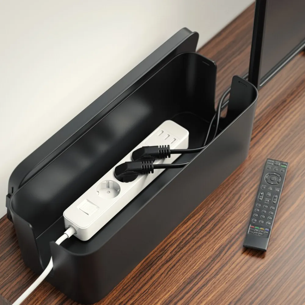 Kabelbox mit Gummifüßen - Kabelmanagement / dezente Optik / Ladebox ^ BEARWARE Outlet
