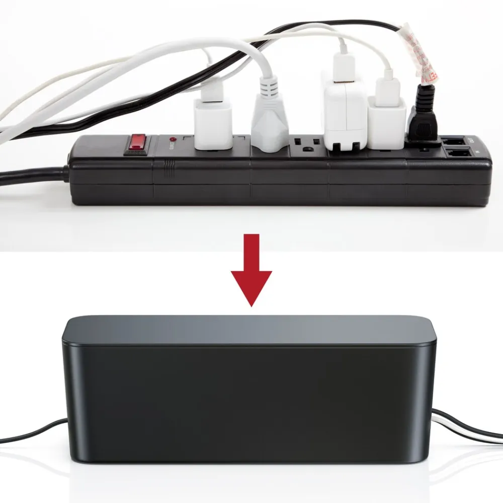 Kabelbox mit Gummifüßen - Kabelmanagement / dezente Optik / Ladebox ^ BEARWARE Outlet