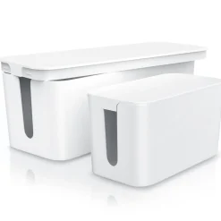 Kabelbox Set 2 teilig, Gummifüße, zum Kabelmanagement ^ BEARWARE Online