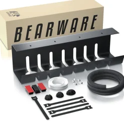 BEARWARE Kabelkanal, Edelstahl, unter dem Schreibtisch, ohne Bohren New