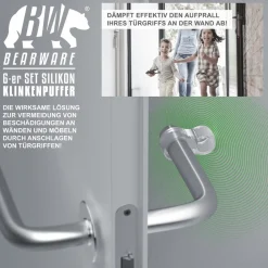BEARWARE Türklinkenpuffer Twin 6er Set Türgriffpuffer, Türstopper, Stoßfänger 25 x 45 mm Online