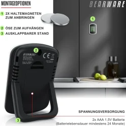 4x Hygrometer, Hygrometer Thermometer, Temperatur & Luftfeuchtigkeit Messgerät ^ BEARWARE Outlet