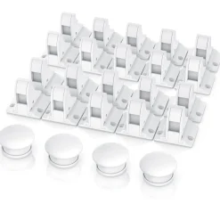 BEARWARE 2x Kindersicherung, Babysicherung Schrankschloss, Schranksicherung magnetisch 10 Schlösser New