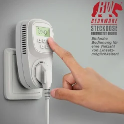 2x Steckdosen Thermostat digital programmierbar Temperaturregelung 5° - 35°C ^ BEARWARE Sale