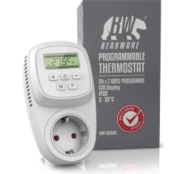 2x Steckdosen Thermostat digital programmierbar Temperaturregelung 5° - 35°C ^ BEARWARE Sale