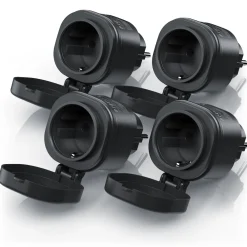 BEARWARE 4x Wifi Outdoor Steckdose 2,4 Ghz WLAN Steuerung per App Smart Life / IP44 Best