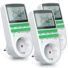 BEARWARE 3x Zeitschaltuhr, digital, programmierbar, LCD Display, Steckdosen Timer, max. 3680W Discount