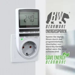 1x Zeitschaltuhr LCD-Display / 3680W / 10 konfigurierbare Programme ^ BEARWARE New