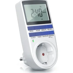 Zeitschaltuhr digital - 2,1 LCD-Display 5,3 cm - 3680W - Digital-Zeitschaltuhr mit 10 konfigurierbaren Programmen - Back-Up Reserve-Akku ^ BEARWARE Sale