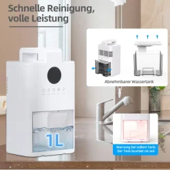 Mini-Luftentfeuchter mit 1 Liter Wassertank BC1LLEFHO1 ^ Be Cool