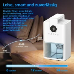 Mini-Luftentfeuchter mit 1 Liter Wassertank BC1LLEFHO1 ^ Be Cool