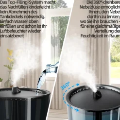 Be Cool Warm-/Kaltluft-Luftbefeuchter BCLB2402S Discount