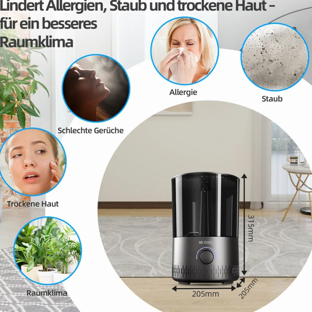 Be Cool Warm-/Kaltluft-Luftbefeuchter BCLB2402S Discount
