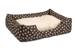 Hundebett MIMI Hundesofa aus Cordura, Microfaser-Velours Hundekissen ^ BedDog Hot