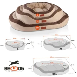 PRINS PREMIUM Hundebett aus strapazierfähigem Aicante-Gewebe ^ BedDog Outlet