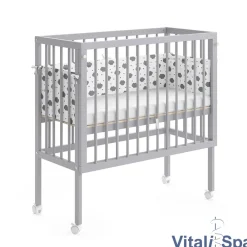 Beistellbett SOPHIE Grau Babybett Stillbett Stubenbett Nestchen Boxspringbett 2 Seitenteile ^ VitaliSpa Best