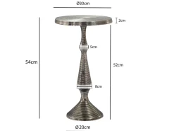 Finebuy Beistelltisch Alu Silber 30cm Metall Couchtisch Wohnzimmertisch Dekotisch Tisch Hot
