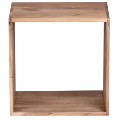 KADIMA DESIGN Beistelltisch Massivholz Cube Regal Landhausstil MUMBAI, 33x43x43 cm Akazie Hot