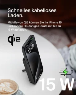 Belkin Magnetic Power Bank with Qi2 15W 5K, Schwarz Online