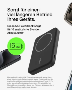 Belkin Magnetic Power Bank with Qi2 15W 5K, Schwarz Online