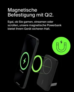 Belkin Magnetic Power Bank with Qi2 15W 5K, Schwarz Online