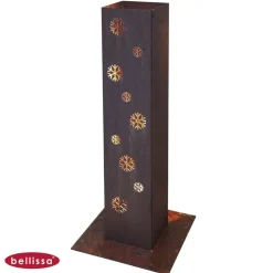 ® Corten Feuersäule 70cm Lichtsäule Windlicht Säule Garten ^ bellissa Online