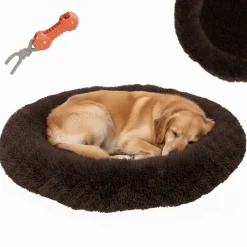 ® Hundebett BALU Donut 70x70x16 cm, waschbar, rutschfest, Polyester, Polypropylen-Füllung, inkl. Kauknochen ^ BENNO Discount